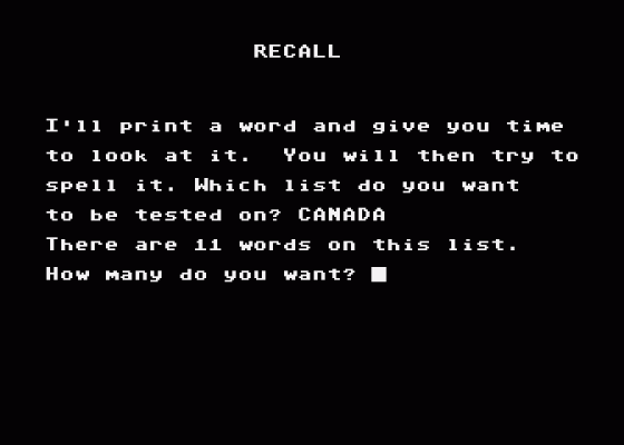 Word Games Screenshot 8 (Atari 400/800/600XL/800XL/130XE)