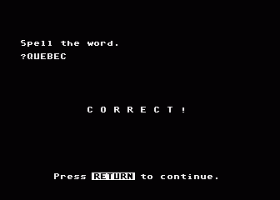 Word Games Screenshot 9 (Atari 400/800/600XL/800XL/130XE)