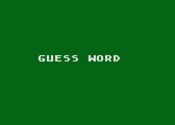 Word Games Screenshot 15 (Atari 400/800/600XL/800XL/130XE)