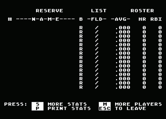 Micro League Baseball - Box Score/Stats Compiler Disk