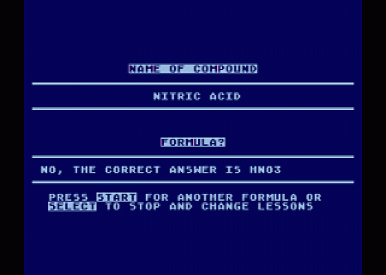 Chemistry Wizard Screenshot 5 (Atari 400/800/600XL/800XL/130XE)