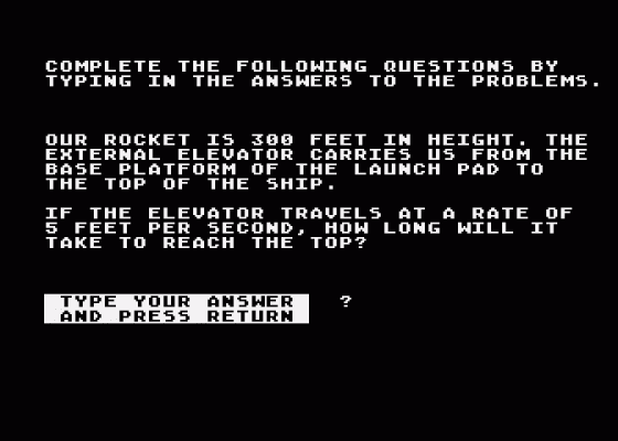 Space Mission Problem Solving Screenshot 6 (Atari 400/800/600XL/800XL/130XE)