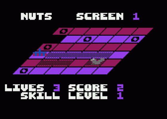 Nuts Screenshot 1 (Atari 400/800/600XL/800XL/130XE)