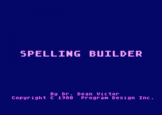 Spelling Builder