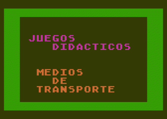 Juegos Didácticos: Medios de Transporte