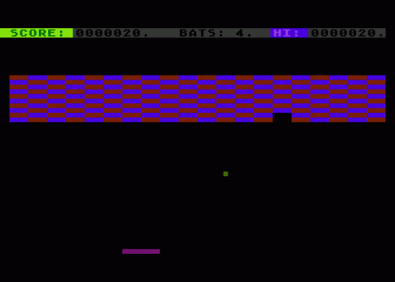 Mutant Bats Screenshot 1 (Atari 400/800/600XL/800XL/130XE)