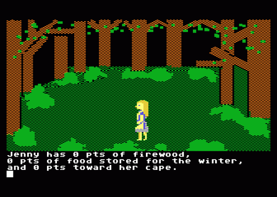 Jenny of the Prairie Screenshot 6 (Atari 400/800/600XL/800XL/130XE)