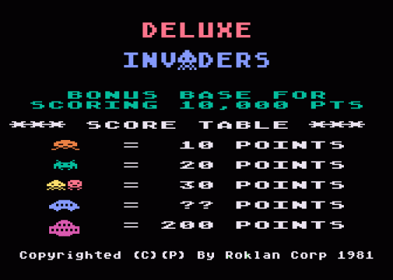 Deluxe Invaders