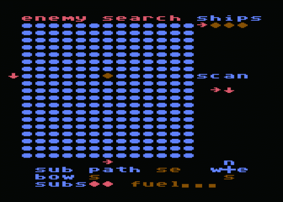 Anti-Sub Patrol Screenshot 1 (Atari 400/800/600XL/800XL/130XE)