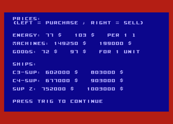 The Space Factory Screenshot 5 (Atari 400/800/600XL/800XL/130XE)