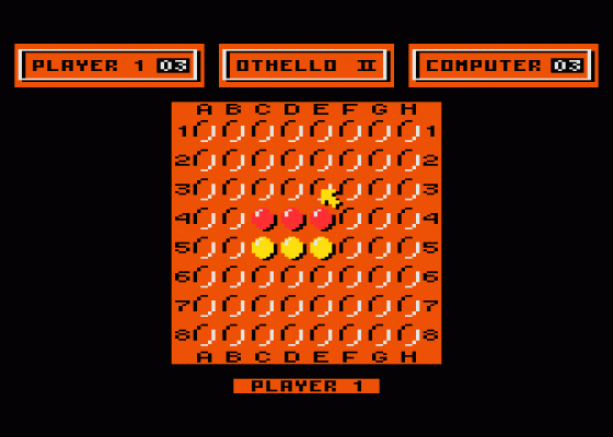 Othello II Screenshot 1 (Atari 400/800/600XL/800XL/130XE)