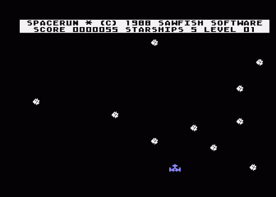 Spacerun Screenshot 1 (Atari 400/800/600XL/800XL/130XE)