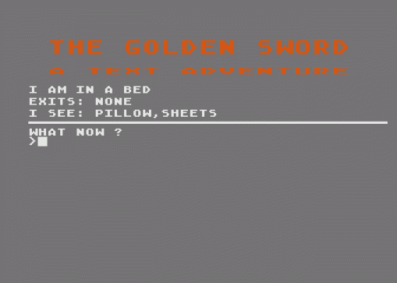 The Golden Sword Screenshot 1 (Atari 400/800/600XL/800XL/130XE)