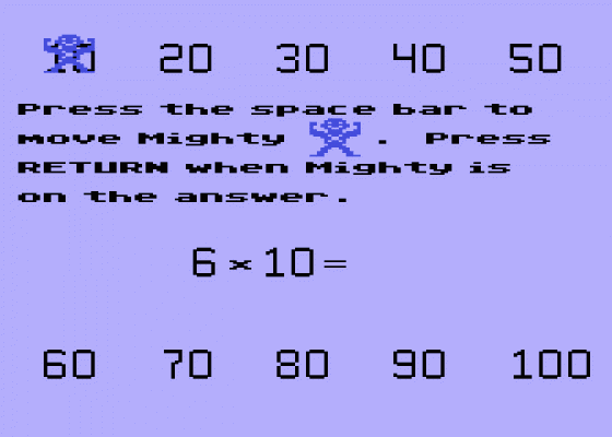 Mighty Multiplication 2 Screenshot 7 (Atari 400/800/600XL/800XL/130XE)