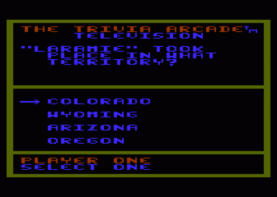 The Trivia Arcade Screenshot 5 (Atari 400/800/600XL/800XL/130XE)