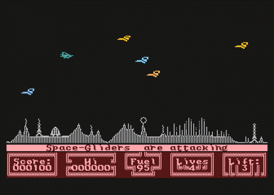 Parsec XL Screenshot 1 (Atari 400/800/600XL/800XL/130XE)