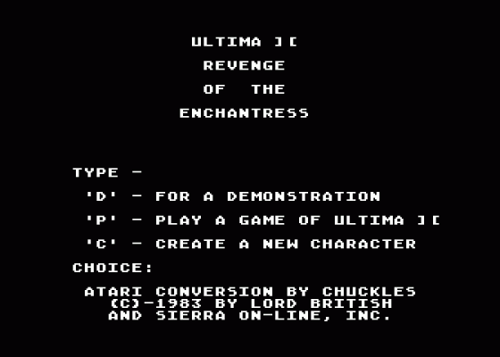 Ultima II: Revenge Of The Enchantress