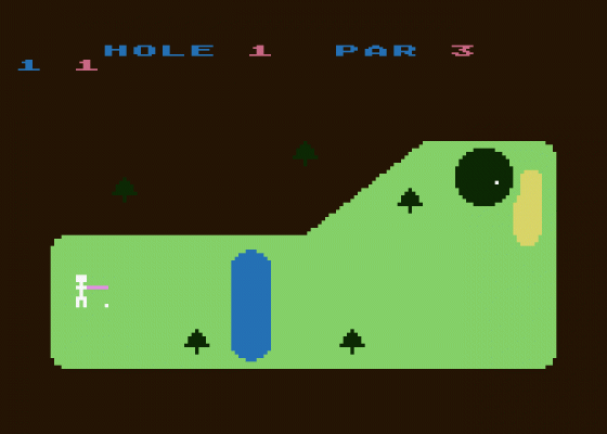 Golf Challenge Screenshot 1 (Atari 400/800/600XL/800XL/130XE)