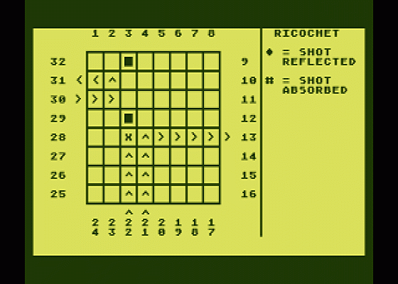 Ricochet Screenshot 5 (Atari 400/800/600XL/800XL/130XE)