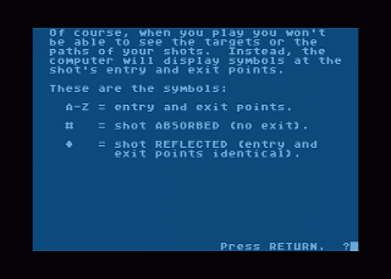 Ricochet Screenshot 6 (Atari 400/800/600XL/800XL/130XE)