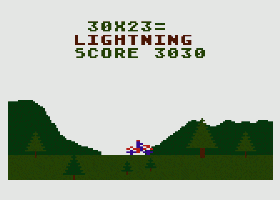 Cross-Country Math Rally Screenshot 5 (Atari 400/800/600XL/800XL/130XE)