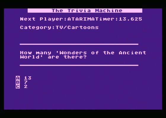 Antic Trivia Machine