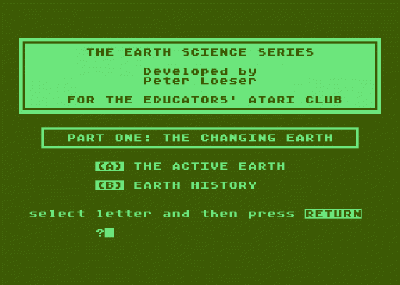 Earth Science: Part 1