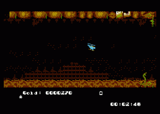 Heli in the Caves Screenshot 5 (Atari 400/800/600XL/800XL/130XE)