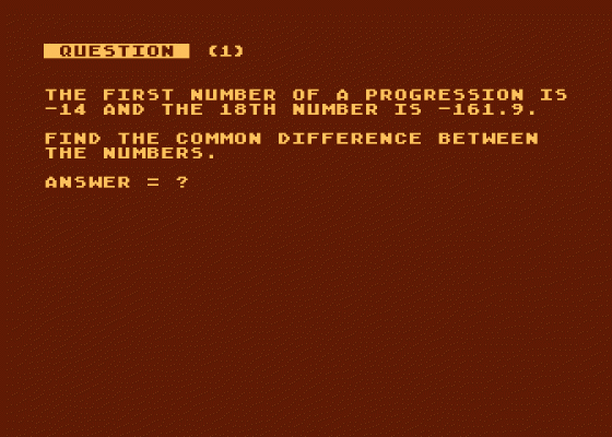 Maths 'O' Level - Year 4 Screenshot 5 (Atari 400/800/600XL/800XL/130XE)