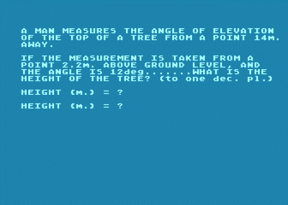 Maths 'O' Level - Year 5 - Revision Screenshot 6 (Atari 400/800/600XL/800XL/130XE)