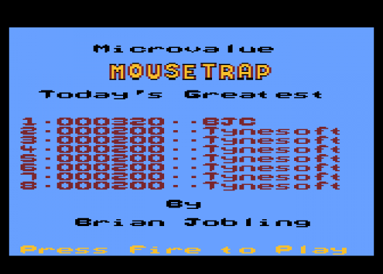 Mouse Trap Screenshot 20 (Atari XE/XL)