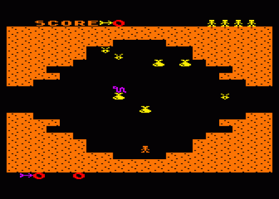 Creepy Caverns Screenshot 1 (Atari 400/800/600XL/800XL/130XE)