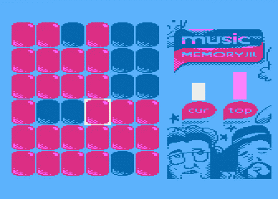 Music Memory Screenshot 1 (Atari 400/800/600XL/800XL/130XE)