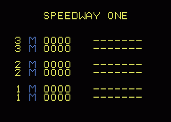 Speedway One Screenshot 5 (Atari 400/800/600XL/800XL/130XE)