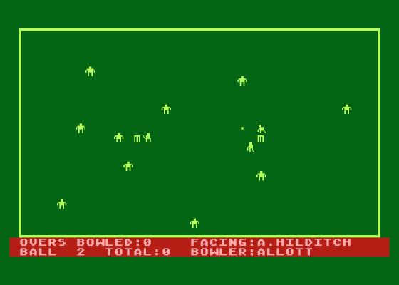 Atari Cricket Screenshot 5 (Atari 400/800/600XL/800XL/130XE)