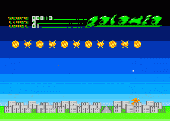 Galaxia Screenshot 1 (Atari 400/800/600XL/800XL/130XE)