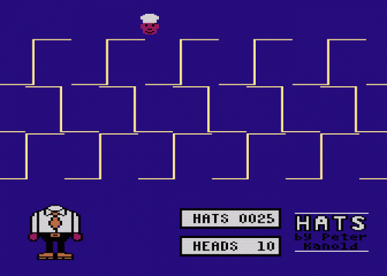 Hats Screenshot 1 (Atari 400/800/600XL/800XL/130XE)