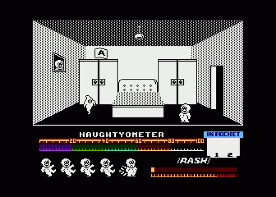 Jack the Nipper Screenshot 5 (Atari 400/800/600XL/800XL/130XE)