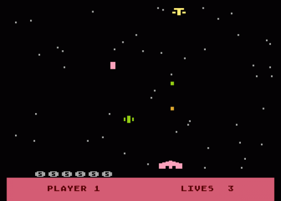 Klystron Raider Screenshot 1 (Atari 400/800/600XL/800XL/130XE)