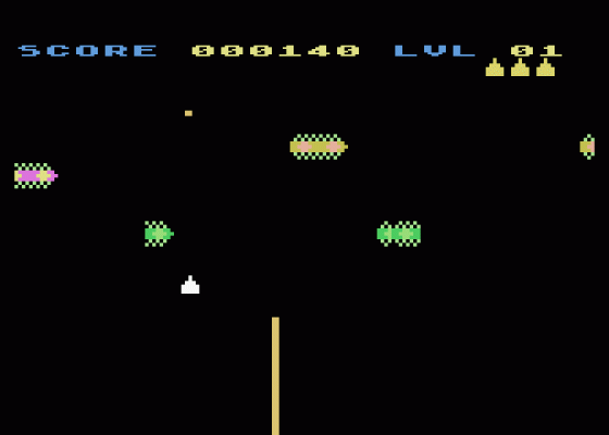 Krazy Katerpillars Screenshot 1 (Atari 400/800/600XL/800XL/130XE)