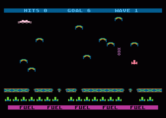 Missile Defense Screenshot 1 (Atari 400/800/600XL/800XL/130XE)