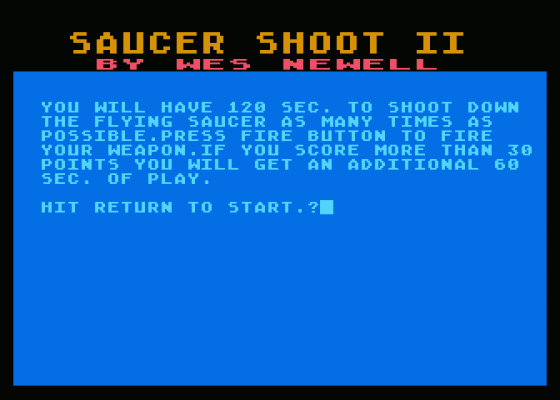 Saucer Shoot II