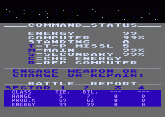 Space Outpost Screenshot 1 (Atari 400/800/600XL/800XL/130XE)