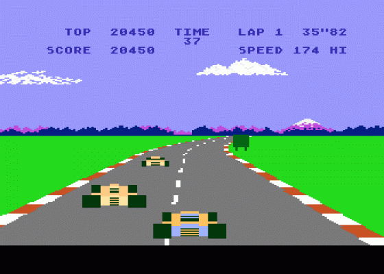 Pole Position Screenshot 6 (Atari 400/800/600XL/800XL/130XE)