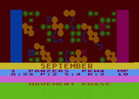 Panzer War Screenshot 5 (Atari 400/800/600XL/800XL/130XE)