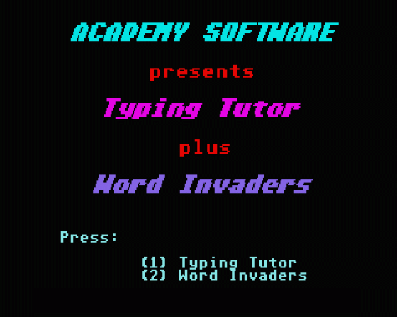 Typing Tutor + Word Invaders