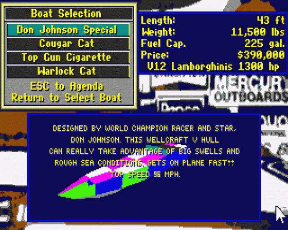 Powerboat USA: Offshore Superboat Racing Screenshot 6 (Atari ST)