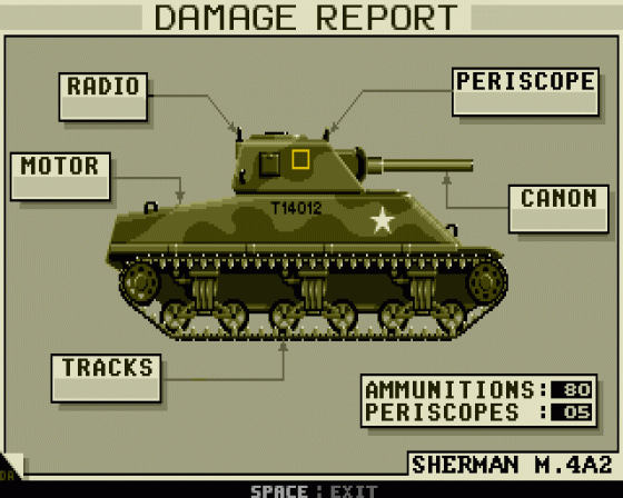 Sherman M4 Screenshot 6 (Atari ST)