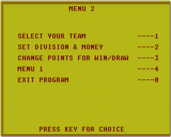 Football Manager II + Expansion Kit Screenshot 8 (Atari ST)