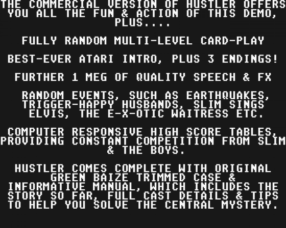 Hollywood Hustler [preview] Screenshot 8 (Atari ST)